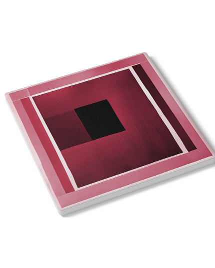 Red Shadow 4" x 4" Square Ceramic Coaster