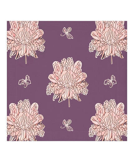 Pink Floral Butterflies Face Towel, 13" x 13"