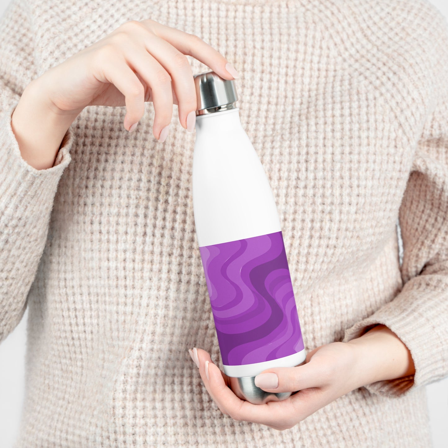 Wavey Purple Wavey 20oz Insulated Water Bottle