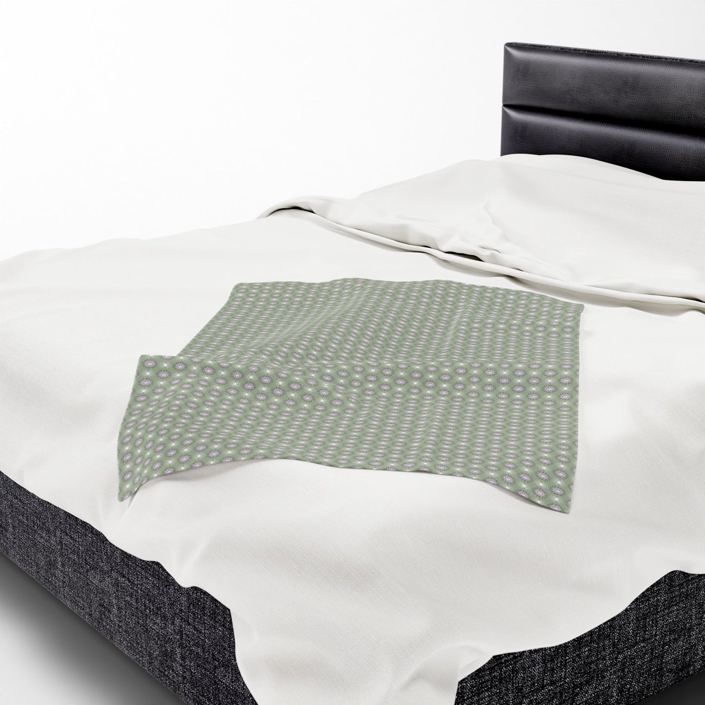 Olive Star-crossed Bodies Velveteen Plush Blanket, 30" x 40"
