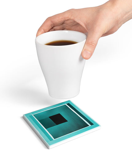 Tif Shadow 4" x 4" Square Ceramic Coaster