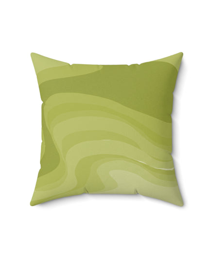 Lemon Wavey 16" x 16" Faux Suede Square Pillow