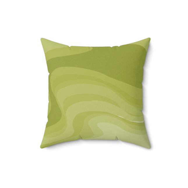 Lemon Wavey 16" x 16" Faux Suede Square Pillow