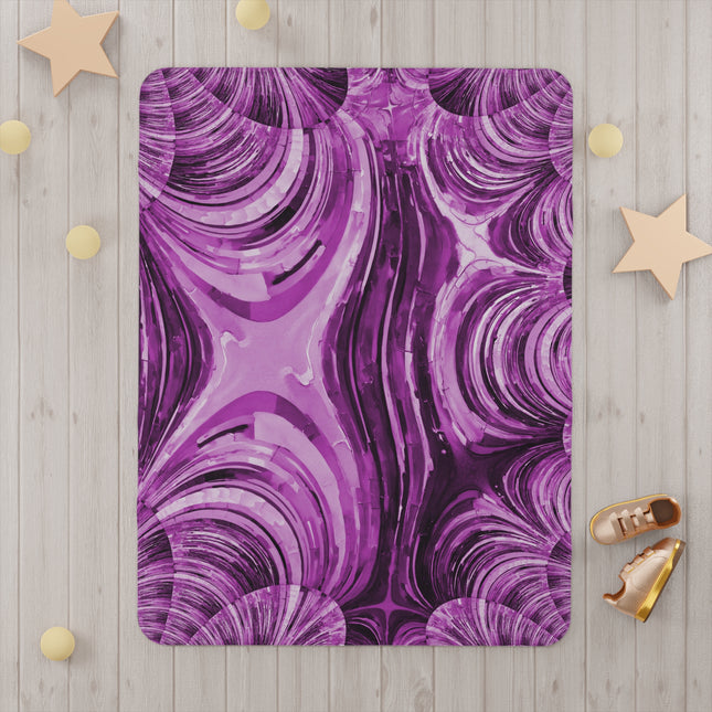 Uzi Spiral Powder Lavender Toddler Blanket, 30" x 40"