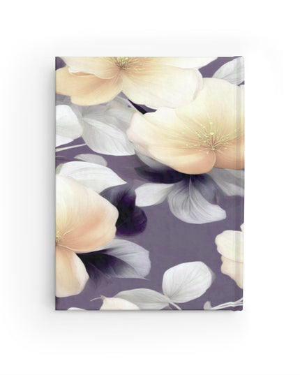 White Blush Floral Bunch Journal - 128 Ruled Line pages, 5" x 7"