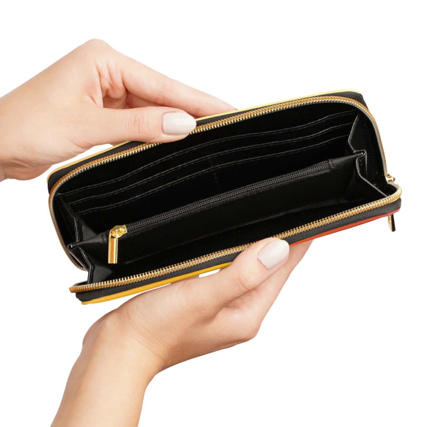 Phoenix Fade Elegant Abstract Zipper Wallet - Stylish & Functional Accessory for Everyday Use