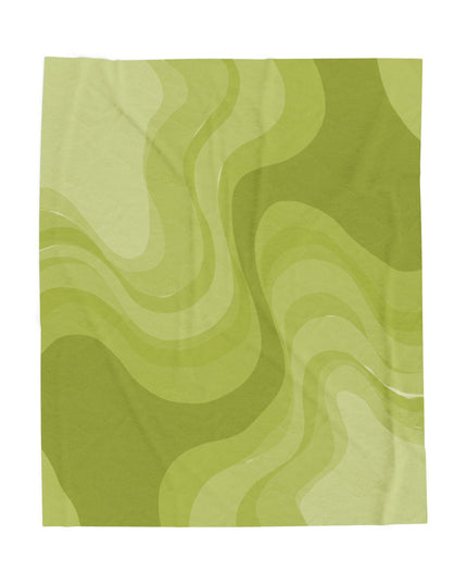 Lemon Wavey Velveteen Plush Blanket, 50" x 60"