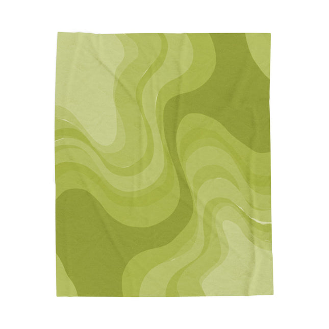 Lemon Wavey Velveteen Plush Blanket, 50" x 60"
