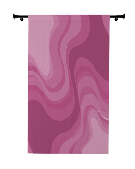 Pinky Mauve Wavey Window Curtain, 50" x  84", blackout
