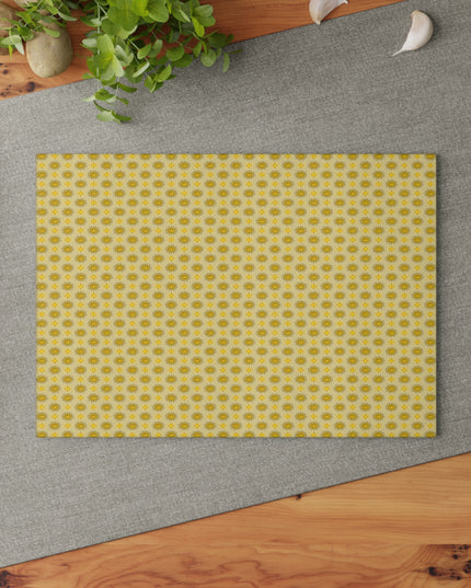 Lemongrass Star-crossed Bodies Glass Cutting Board,  8" x 11"