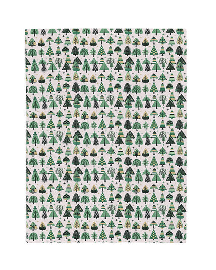 Mini Vintage Green Trees Velveteen Plush Blanket, 30" x 40"