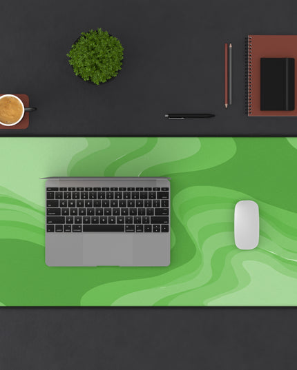 Greenie Meanie Wavey 16" x 32" Desk Mat