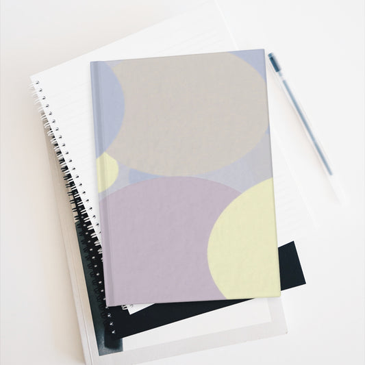 Pastel Soft Blue and Soft White Patches 5" x 7" Journal - 128 Ruled Line pages
