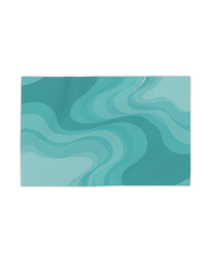 Tif Green Wavey Beach Towel, 18" x 27"