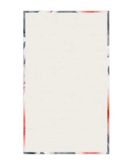Red Blossom Floral Bunch Tea Towels (cotton, poly), 18" x "30