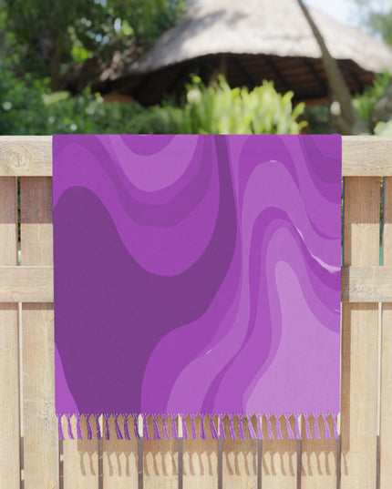 Wavey Purple Wavey 38" × 81" Boho Beach Cloth