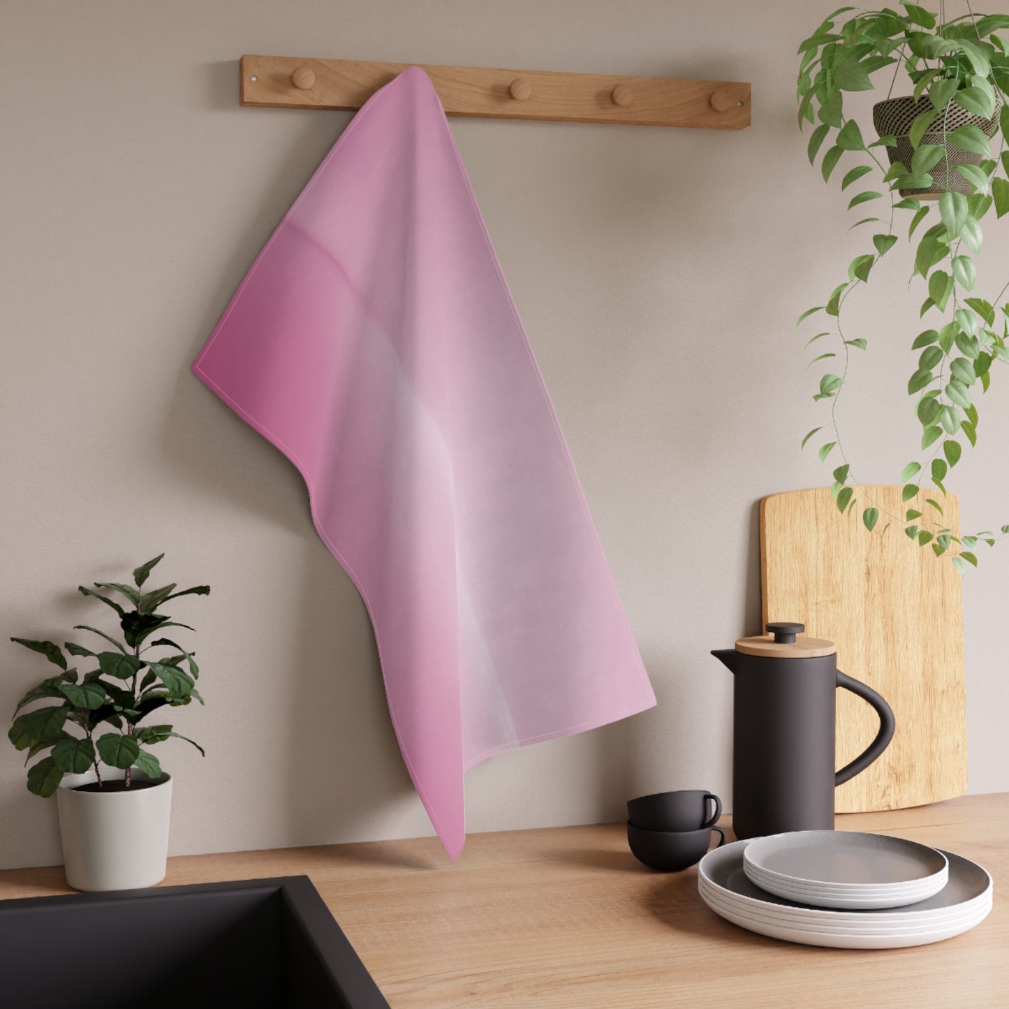 Pink Blush Fade Tea Towels (cotton, poly), 18" x "30