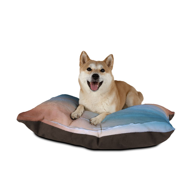 Blue Sea Peach Fog 40" × 30" Pet Bed