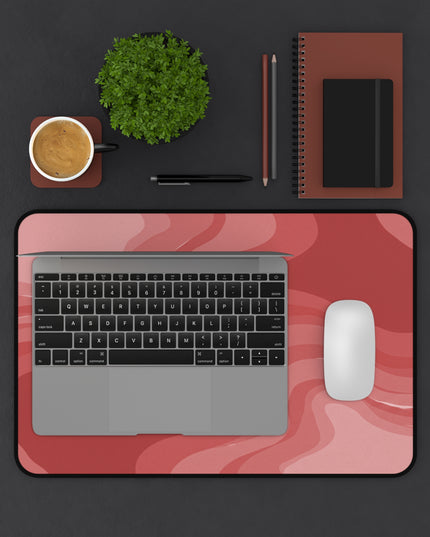 Power Red Wavey 12" x 18" Desk Mat