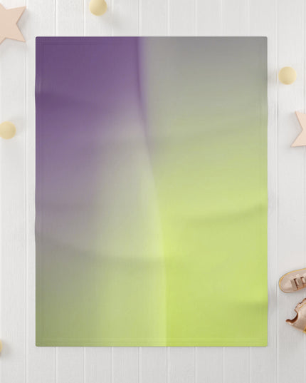 Purple Golden Fade Soft Fleece Baby Blanket, 30" x 40"
