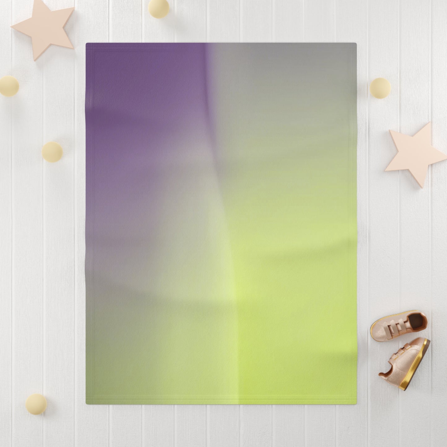 Purple Golden Fade Soft Fleece Baby Blanket, 30" x 40"