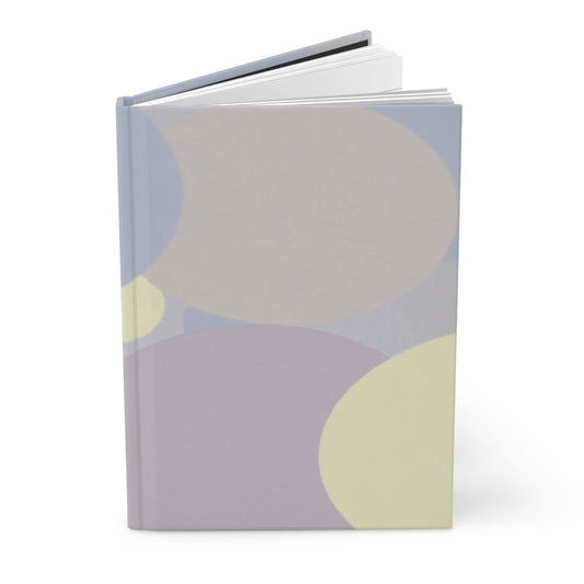 Pastel Soft Blue and Soft White Patches 5.75" x 8" Hardcover Journal Matte with 150 lined pages
