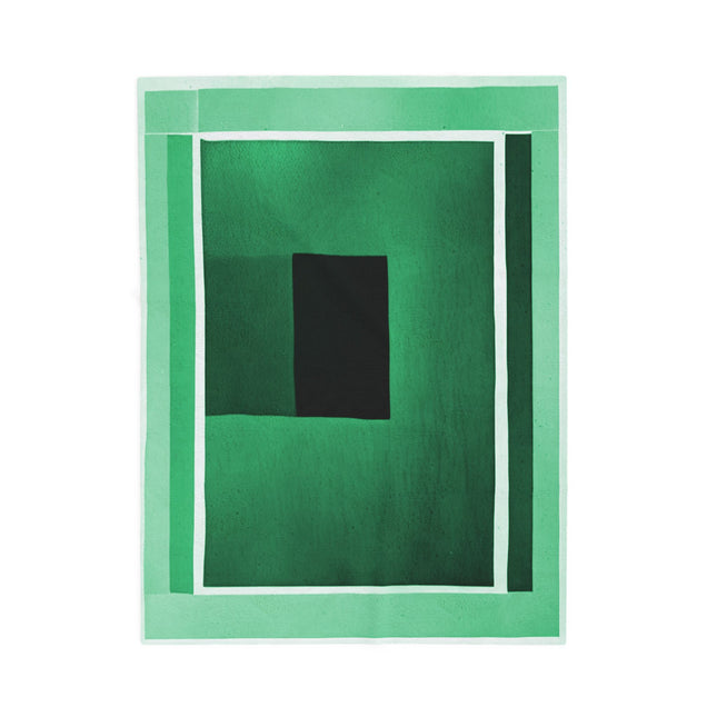 Mint Shadow Velveteen Plush Blanket, 30" x 40"