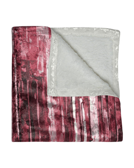 Striped Ruby 50" x 60" Crushed Velvet Blanket