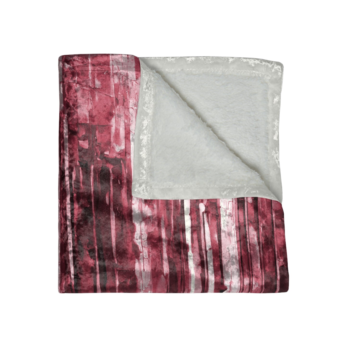 Striped Ruby 50" x 60" Crushed Velvet Blanket