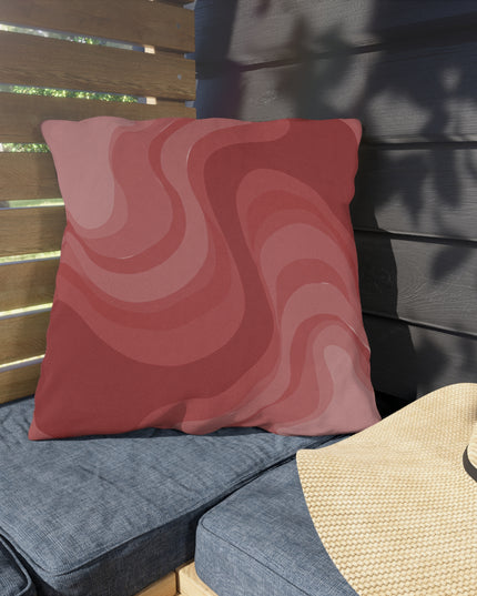 Power Red Wavey 20" x 20" Outdoor Pillow