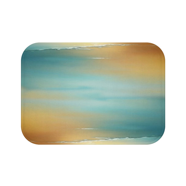 Blue Sea Red Orange Fog 24" x 17" Bath Mat