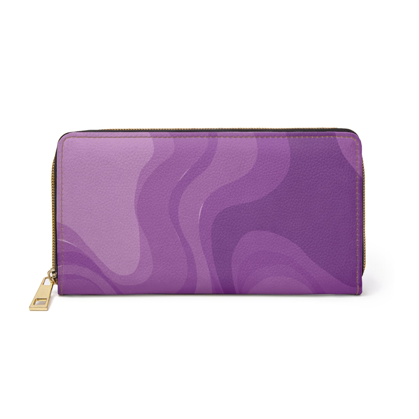 Wavey Purple Wavey Elegant Abstract Zipper Wallet - Stylish & Functional Accessory for Everyday Use