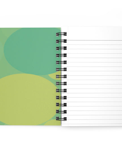 Pastel Green Patches Spiral Bound Journal, 5" x 7" 150 pages