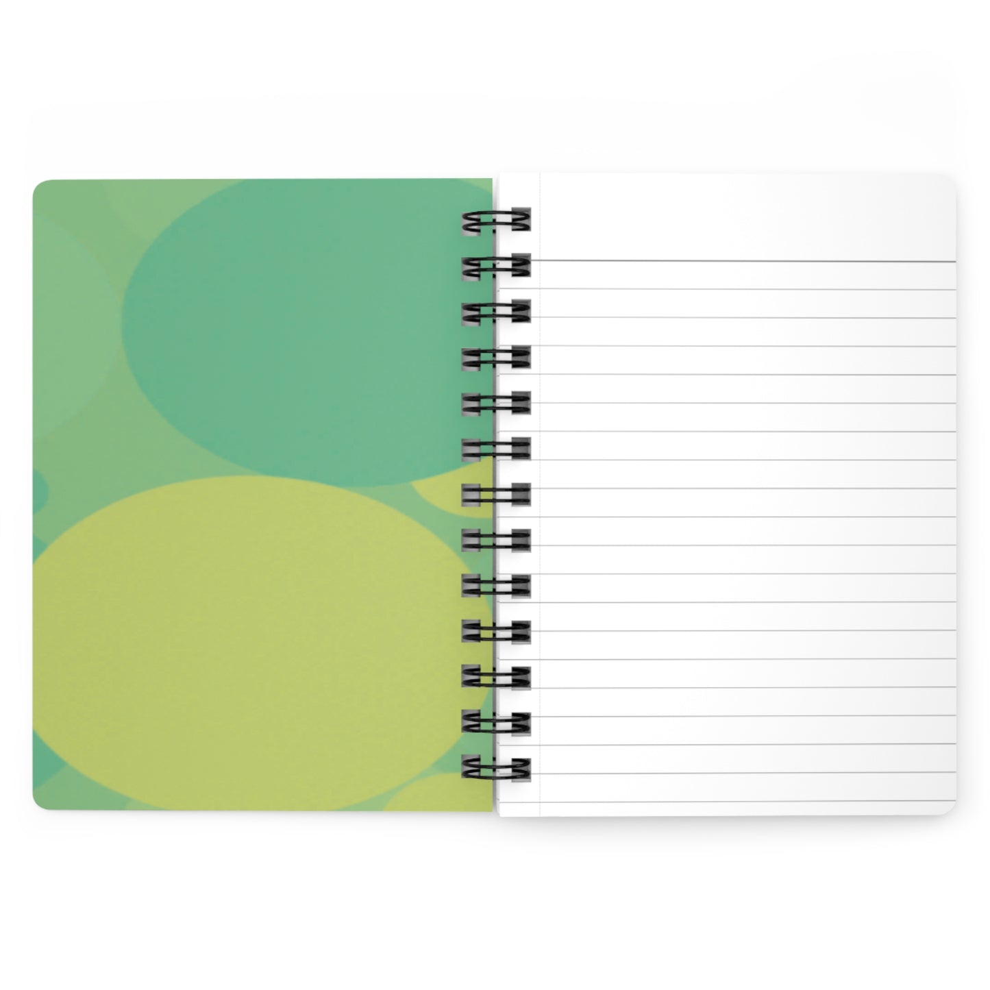 Pastel Green Patches Spiral Bound Journal, 5" x 7" 150 pages