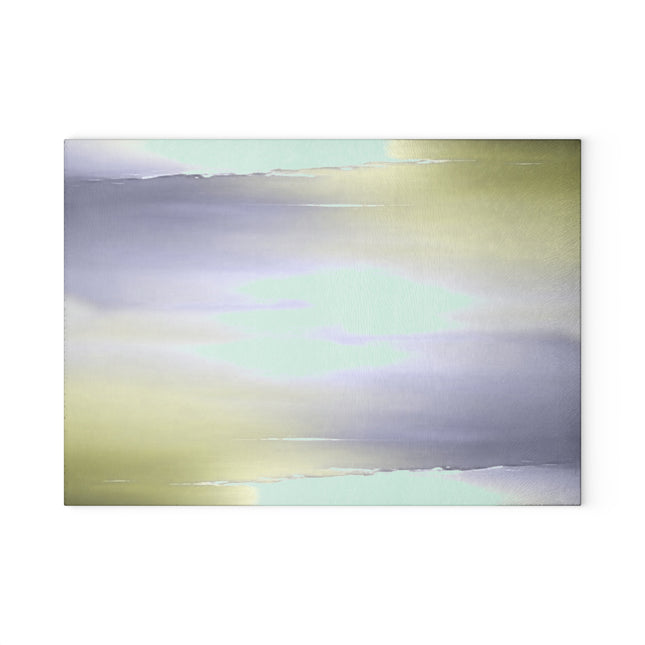 Lavender Sea Golden Fog 8" x 11" Glass Cutting Board