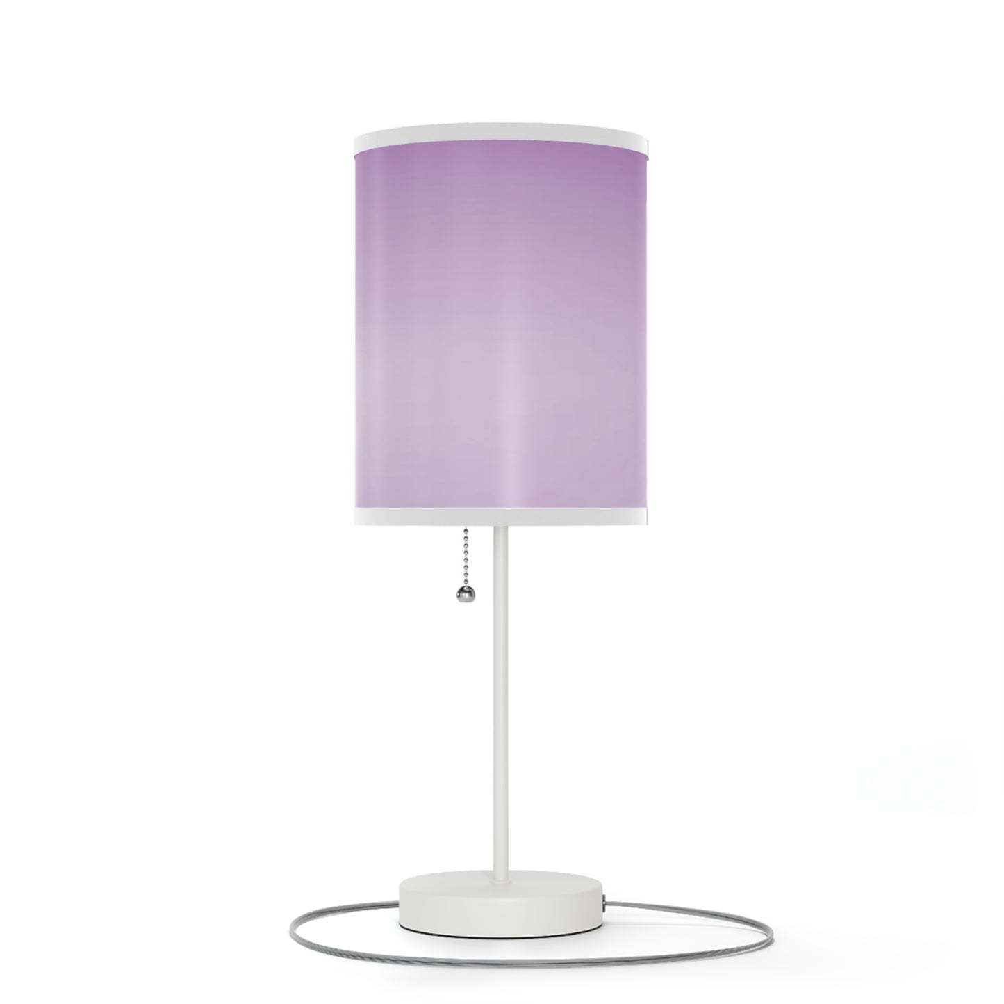 Soft Lavender Fade Table Lamp on a White or Silver Stand, US|CA plug