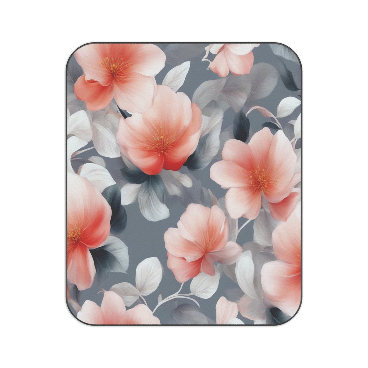 Red Blossom Floral Bunch 61" × 51" Picnic Blanket