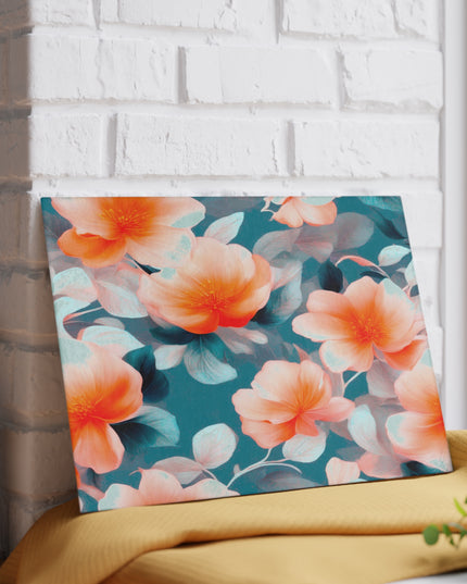 Orange Blossom Floral Bunch Glass Cutting Board, 8" x 11"