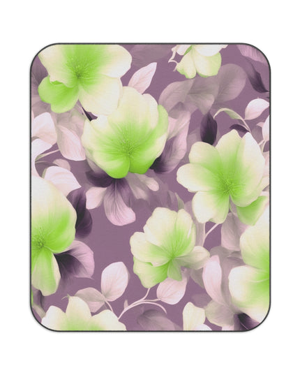 Lime Lavender Floral Bunch 61" × 51" Picnic Blanket