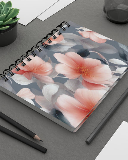 Red Blossom Floral Bunch Bound Journal, 5" x 7" 150 pages