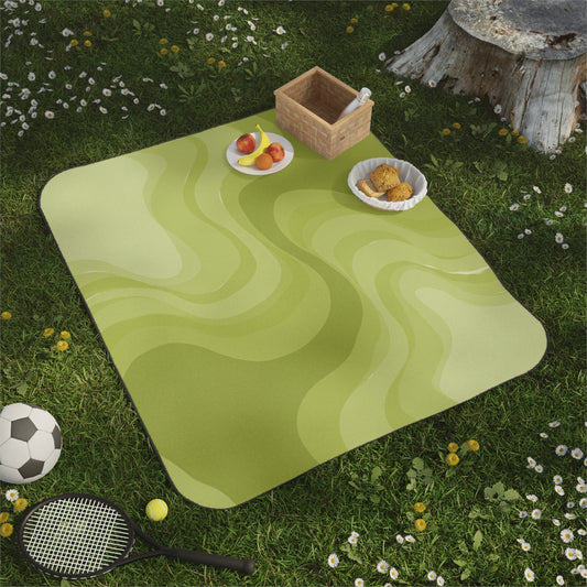 Lemon Wavey 61" × 51" Picnic Blanket