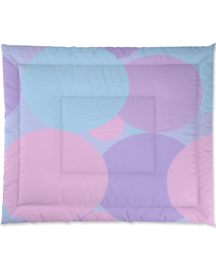Pastel Purple and Mauve Patches 104" × 88" Comforter