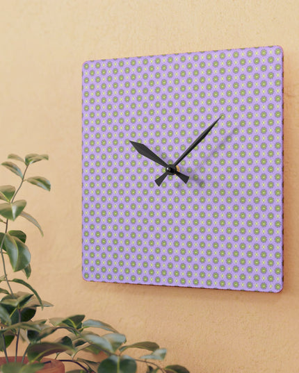 Magenta Star-crossed Bodies Acrylic Wall Clock, Round or Square, 10.75" x 10.75"