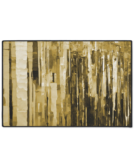 Striped Light Brown 24" x 36" Heavy Duty Floor Mat