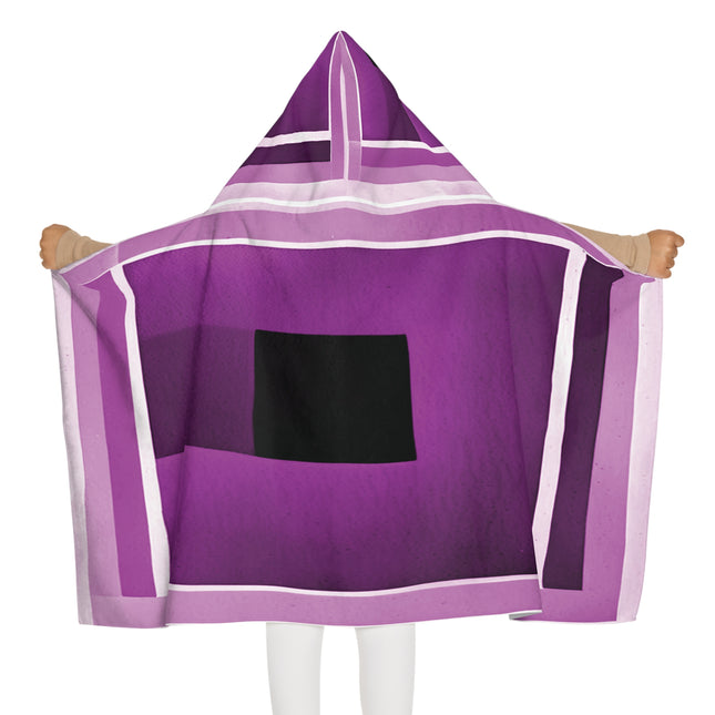 Magenta Shadow Youth Hooded Towel, 24" x 48"