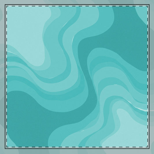 Tif Green Wavey 22" x 22" Cotton Twill Napkin