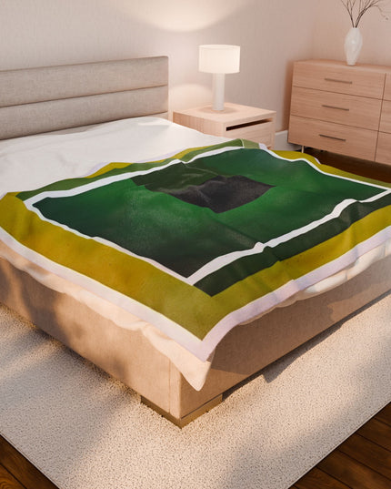 Alpha Shadow Velveteen Plush Blanket, 60" x 80"