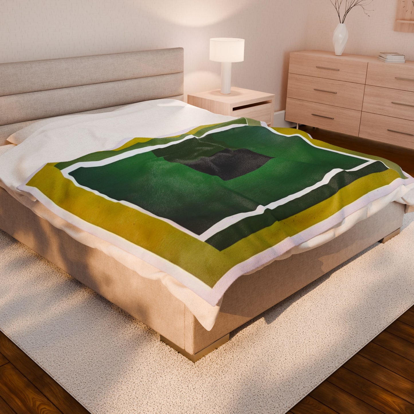 Alpha Shadow Velveteen Plush Blanket, 60" x 80"