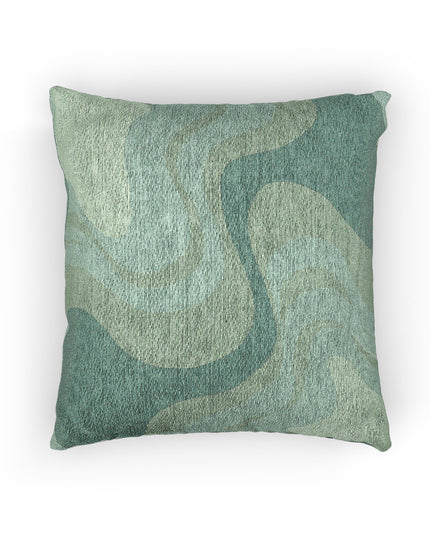 Mint Green Wavey Woven Pillow, 17" x 18"