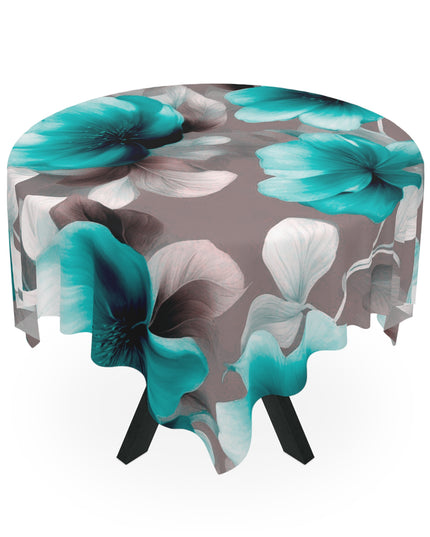 Tif Green Gray Floral Bunch Tablecloth, 55" x 55"
